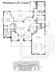 Windemere JE Country - Floor Plan - Curington Homes - Contractor Building in Ocala Florida