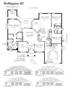 Wellington III Floor Plan - Curington Homes - Ocala Florida Contractor