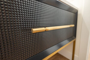 Custom cabinet hardware detail in luxury Ocala Florida kitchen