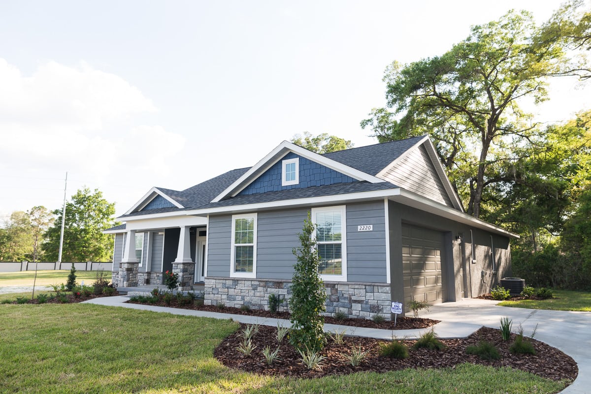 Curington Homes - Ocala Florida Home Builder - Sebastian Model Summerset Estates - Front Exterior