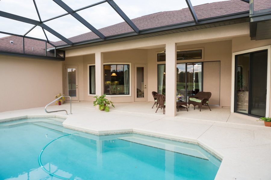 Windemere - Back Porch with Pool - Curington Homes - Ocala Florida Contractor