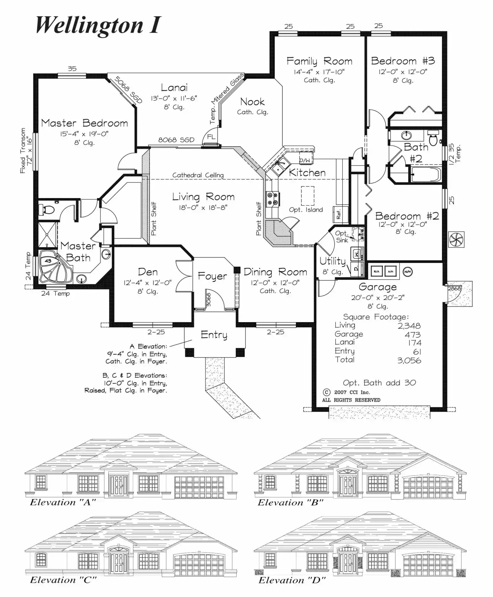 Wellington I Floor Plan - Curington Homes - Ocala Florida Contractor